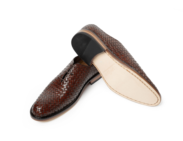 Istanbul Tobacco Woven Leather