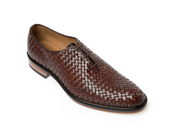 Istanbul Tobacco Woven Leather