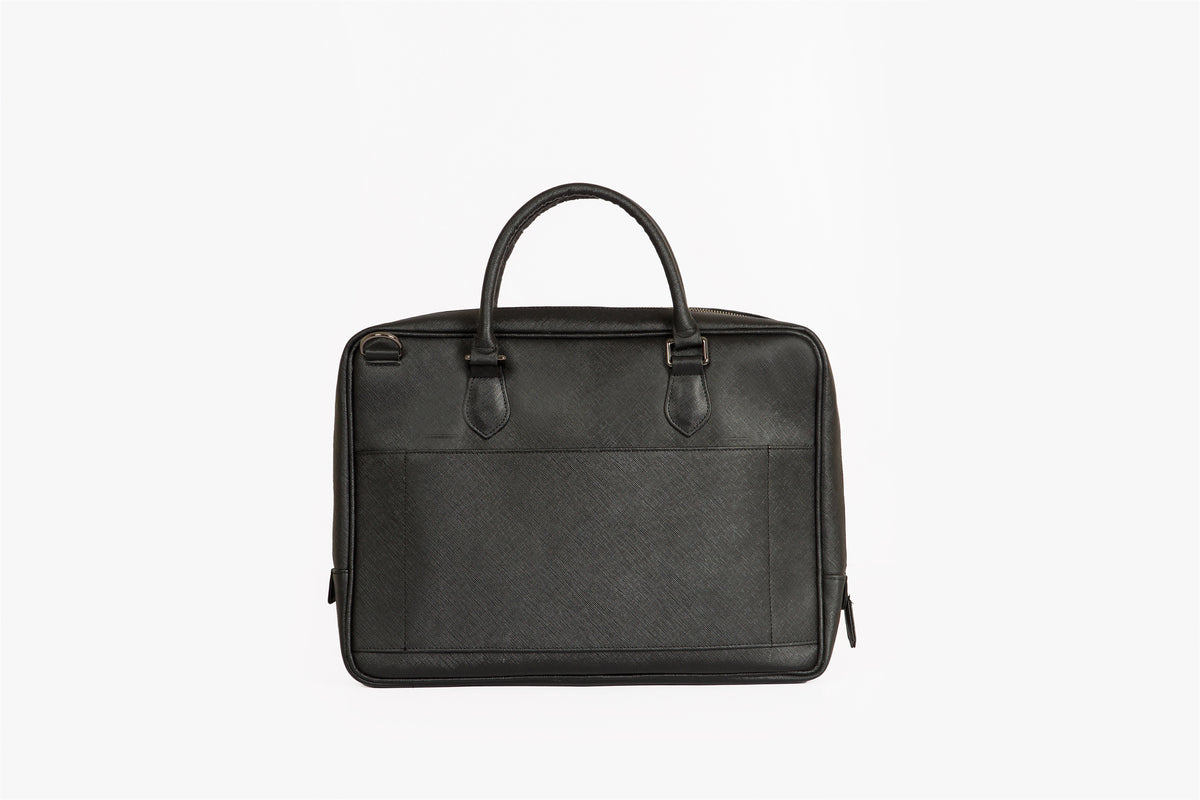 Fifth Avenue Black Saffiano office bag - rear view